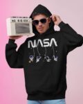 Male black NASA(white) hanging astronaut front2