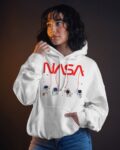 female white NASA hanging astronaut front