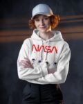 female white NASA hanging astronaut front